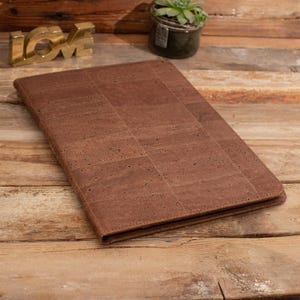 Carpeta portadocumentos, portafolios de corcho, estuche portadocumentos, moderno estuche de tela para escribir con corcho, regalo perfecto para amigos y padres.
