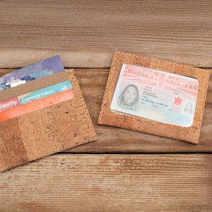 Porte-monnaie/carte d'identité/porte-cartes de crédit en liège liège naturel