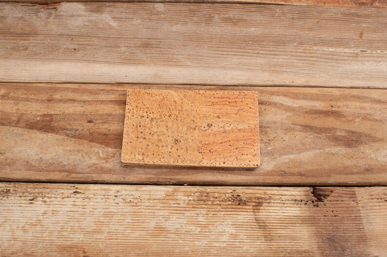 cork business card holder