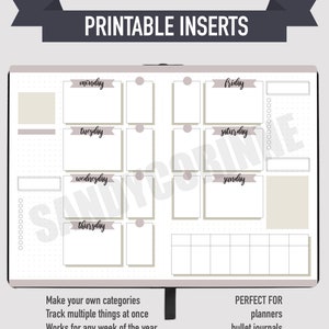 Bullet Journal Weekly Printable | Bullet Journal Weekly Layout | A5 ...
