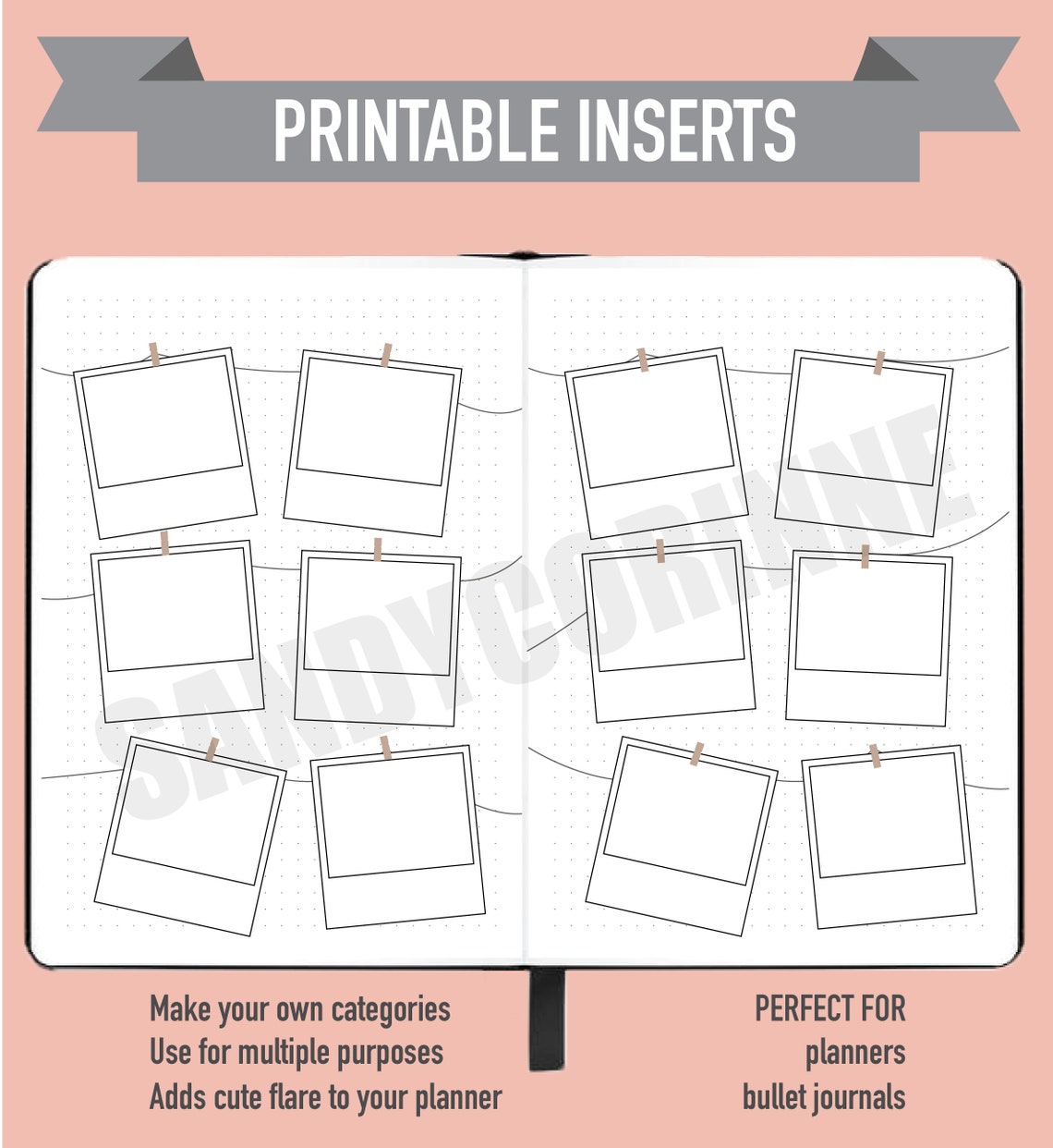 Bullet Journal Polaroid Printable Bullet Journal Polaroid | Etsy