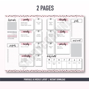 Bullet Journal Weekly Printable | Bullet Journal Weekly Layout | A5 ...