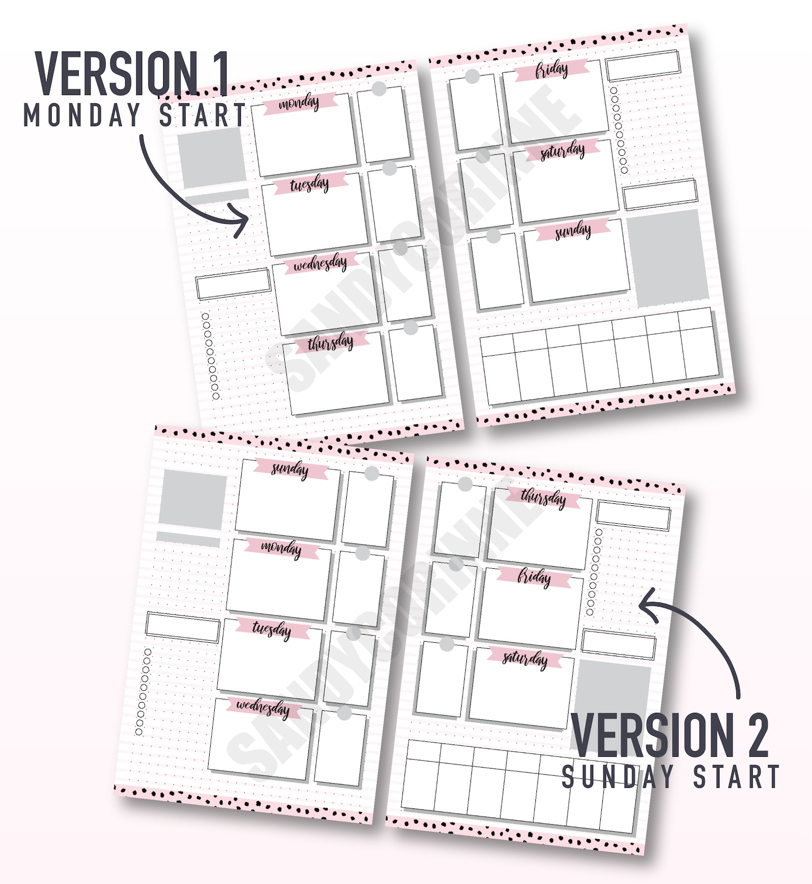 Bullet Journal Weekly Printable | Bullet Journal Weekly Layout | A5 ...