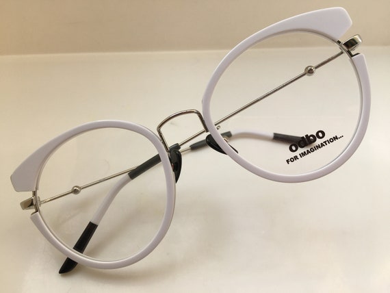 Op Art Black White Cateye Eyeglasses Frame