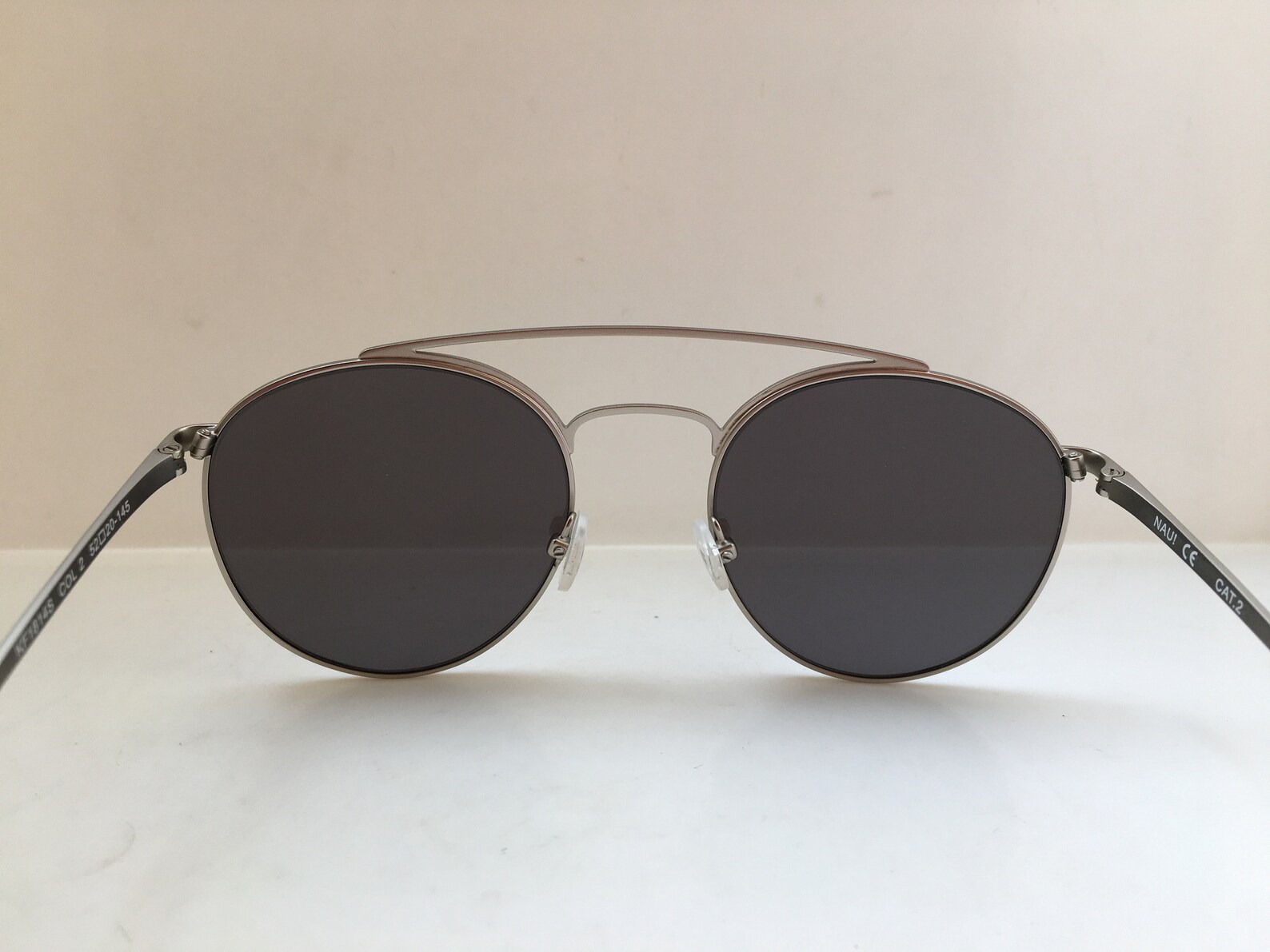 Nau Silver Metal Round Sunglasses Frame Mirror Lens Etsy