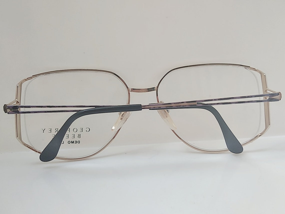 Vintage 80s Geoffrey Beene GB 1065 Gold Eyeglasses Frame | Etsy