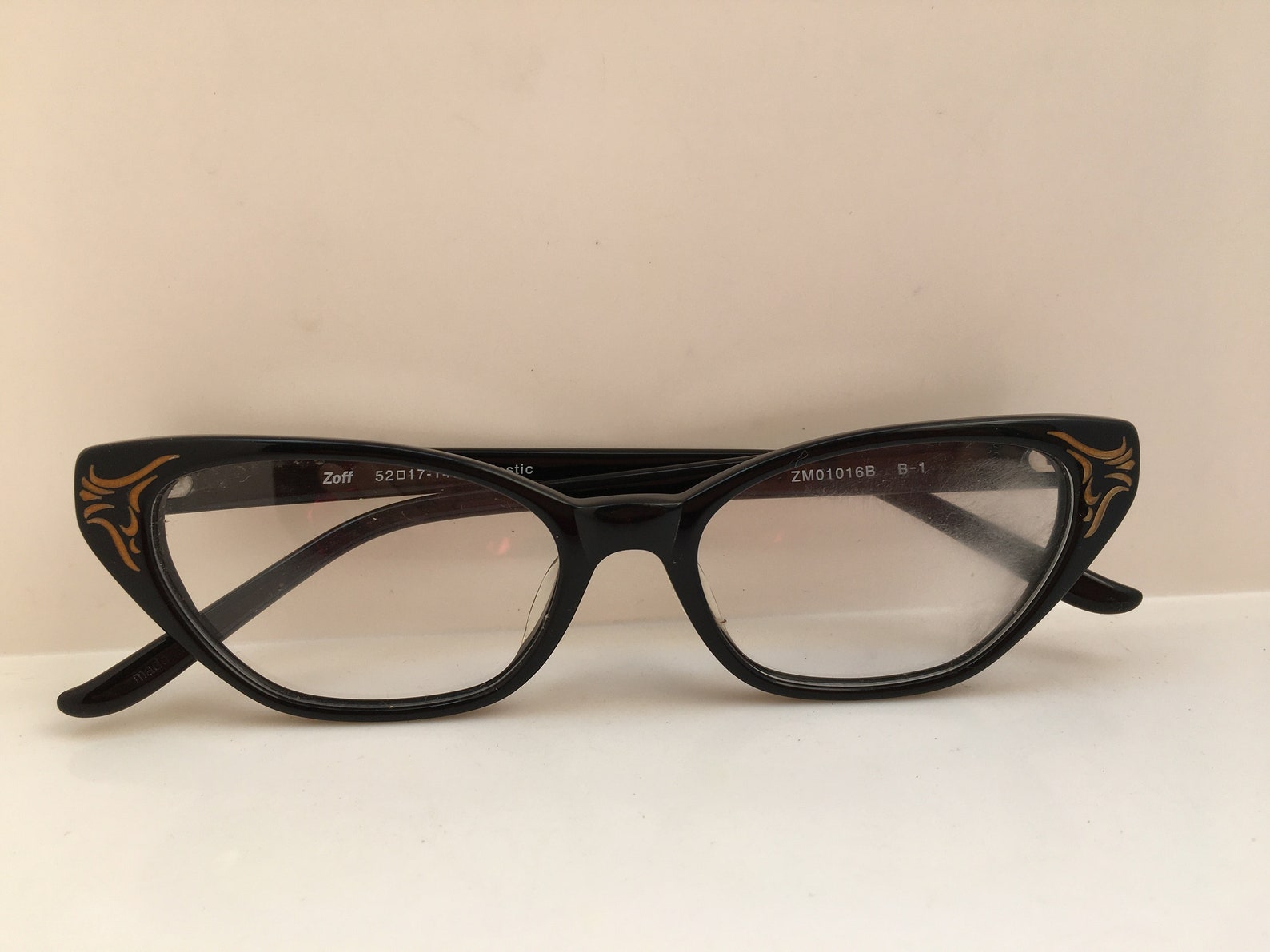 ZOFF ZM010168 Black Acetate Cat Eye Eyeglasses Frame New Old | Etsy