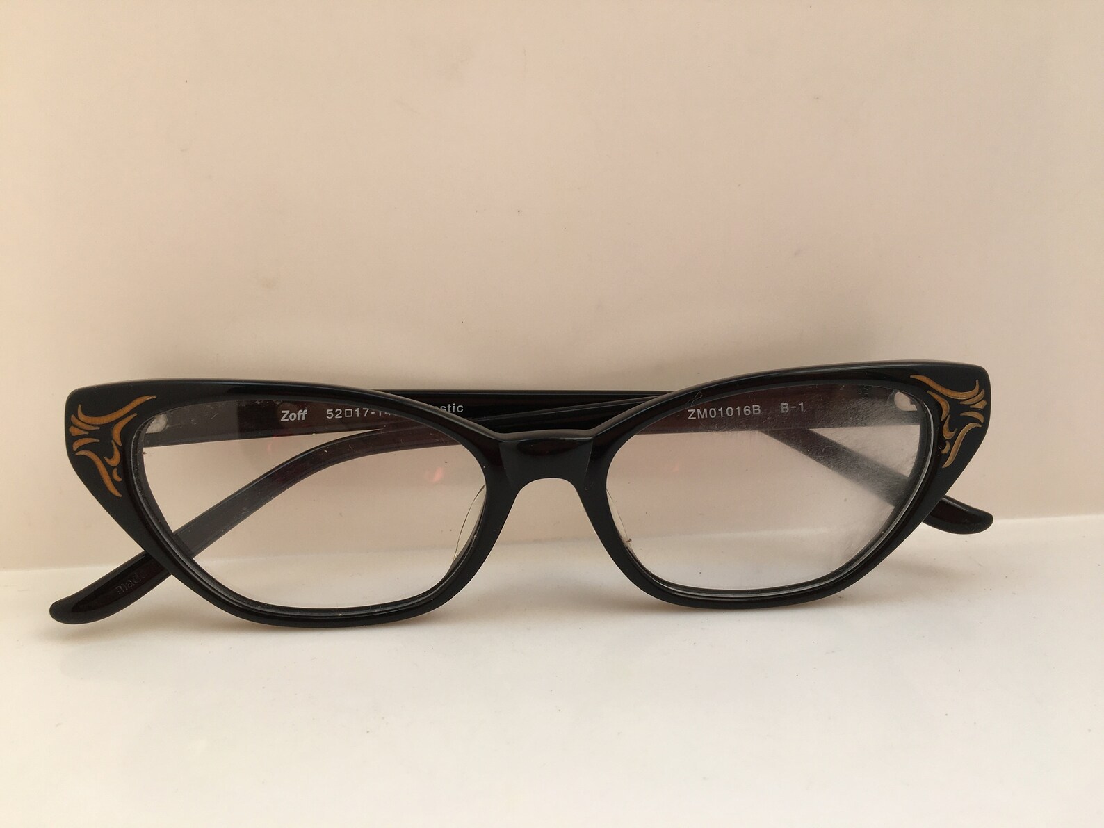 ZOFF ZM010168 Black Acetate Cat Eye Eyeglasses Frame New Old Etsy