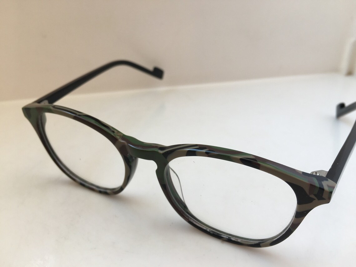 Handmade Army Green Keyhole Bridge Eyeglasses Frame New Old Etsy