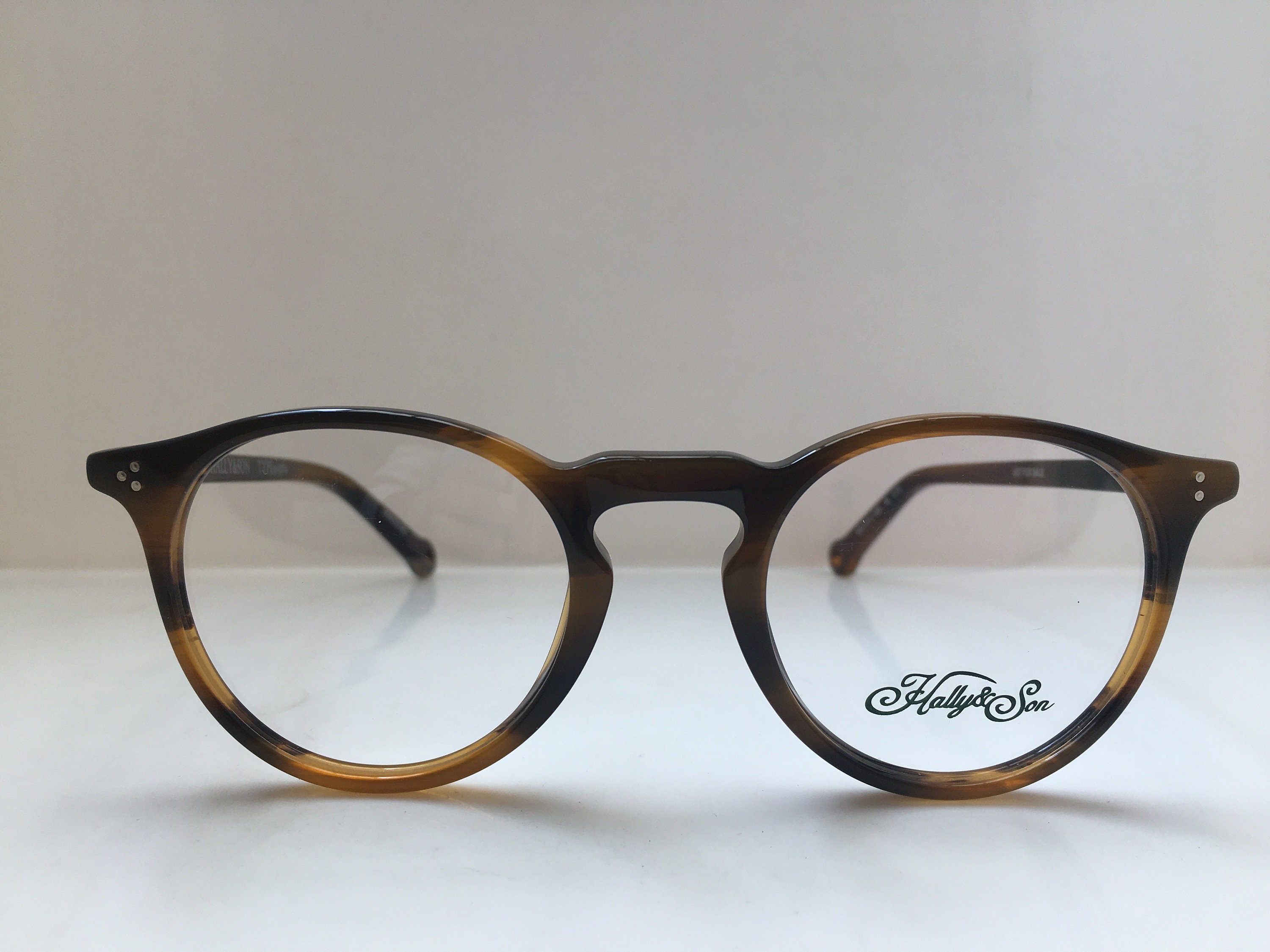 Handmade Acetate Hally & Son Keyhole Bridge Eyeglasses Etsy