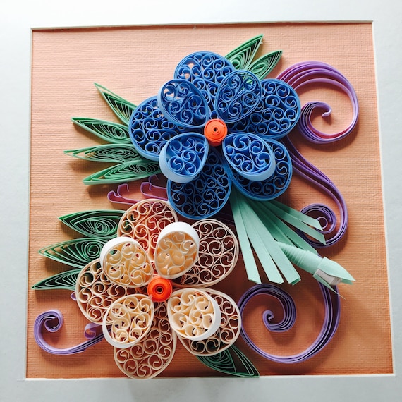 Floral 3d Quilled Wall Art Quilling Paper Designs Unique Floral Home Decor Great Valentine Gift 3d Quilled Wall Art Gift For All