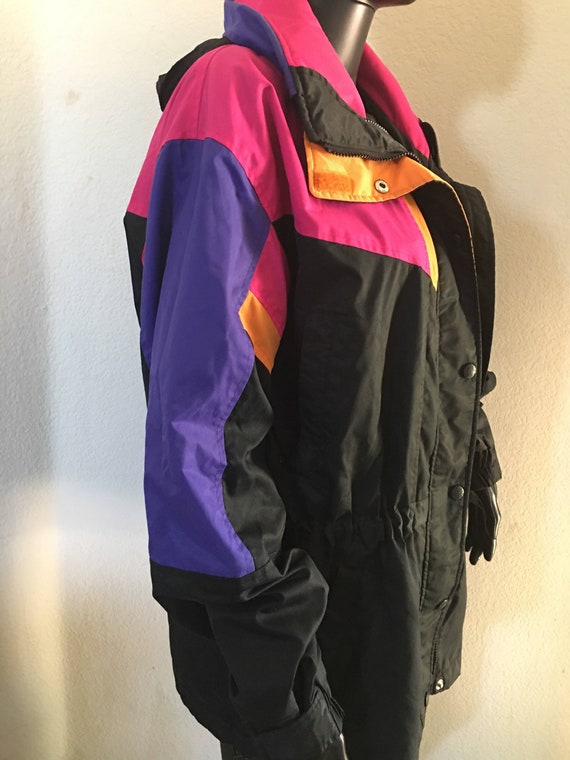 color block north face jacket