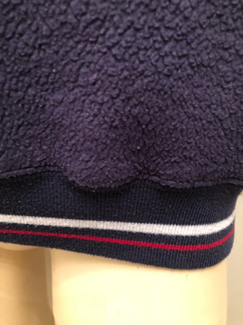 vintage Embroidered COCA COLA Brand on blue fleece Knit Jumper women sweater small pullover