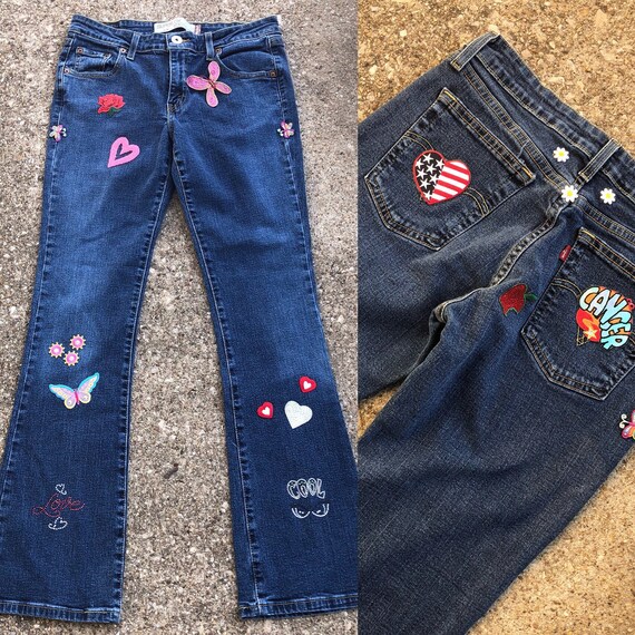 Levis jeans LEVI blue full of patch 