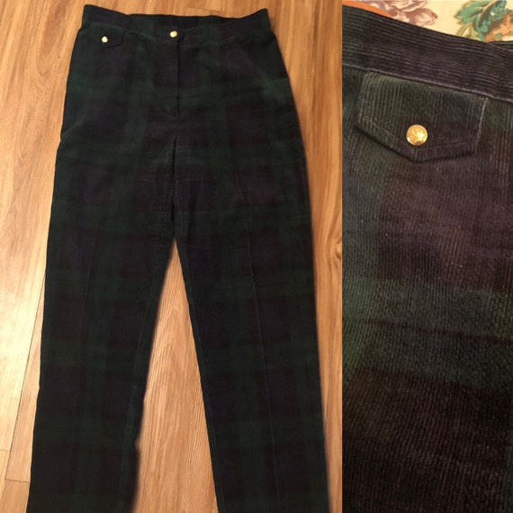 ralph lauren plaid pants womens