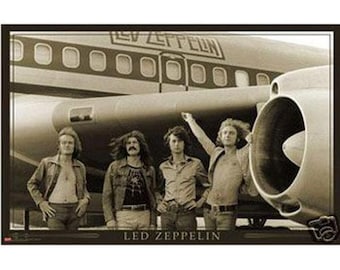 Led Zeppelin World Tour Plane 24x36 Premium Poster