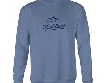 Mountain's Crew Sweatshirt Heather Navy