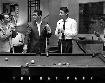 The Rat Pack Pool Scene 24x36 Premium Poster
