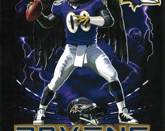 Baltimore Ravens Purple Thrower 24x36 Premium Poster