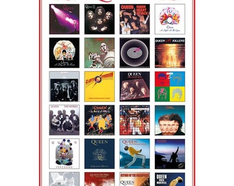 Queen Album Covers 24x36 Poster