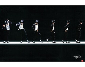 Michael Jackson Moonwalk 24x36 Premium Poster