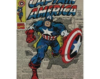 Captain America Comic Book 24x36 Premium Poster