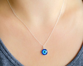 Sterling Silver Evil Eye Necklace