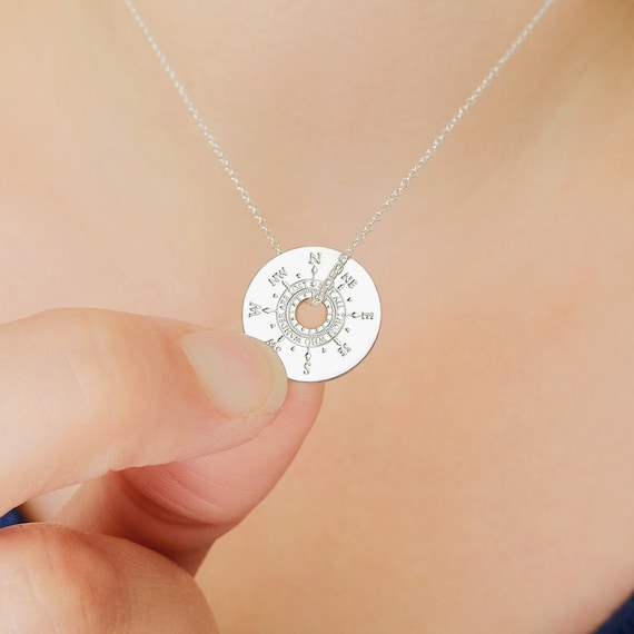 Compass necklace for online her