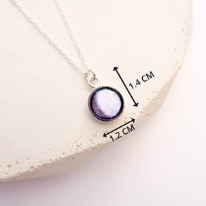 Sterling Silver Moon Phase Necklace Personalised Necklace Meaningful Necklace Astrology Jewellery Personalised jewellery image 4