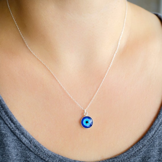 Mini Turquoise and Diamond Inlay Evil Eye Necklace for Women | Jennifer  Meyer