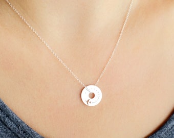 Airplane Necklace. Spinner necklace with tiny airplane cut out. Simple everyday travel necklace. Perfect travel gift for flight attendant.