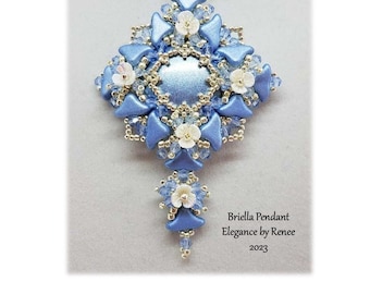 Briella Pendant Blue - Bead Pack ONLY - Must purchase Tutorial Separately