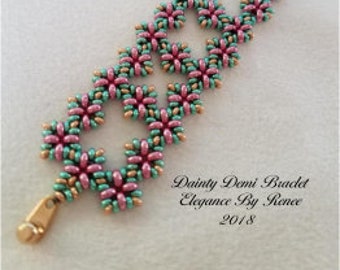 Dainty Demi Bracelet Tutorial - 1 PDF Instant Download