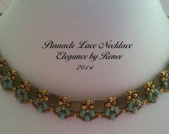 Pinnacle Lace Necklace Tutorial - Free Earrings Tutorial Included - 2 PDF Instant Download