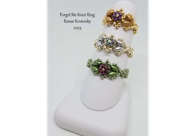 Forget Me Knot Ring Tutorial w/Bonus Earrings Tutorial 2 PDF Instant Downloads