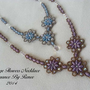 Vintage Flowers Necklace Instant Download PDF image 1