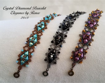 Crystal Diamond Bracelet Tutorial - 1 PDF Instant Download