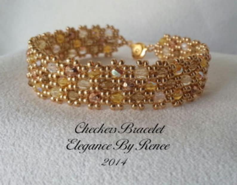 Checkers Bracelet Tutorial PDF Instant Download Etsy