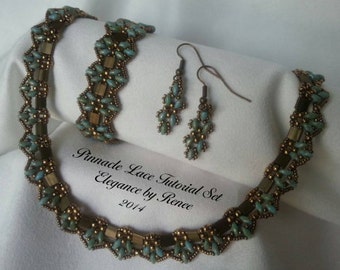 Pinnacle Lace Set (Necklace, Bracelet & Earrings) - Tutorials - 3 PDF Instant Downloads