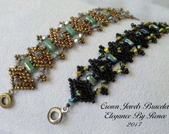 Crown Jewel Bracelet Tutorial - 1 PDF Instant Download