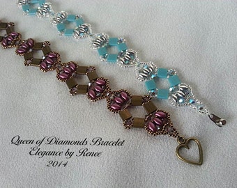 Bracelet Reine de Diamants - Tutoriel - PDF Téléchargement Instantané