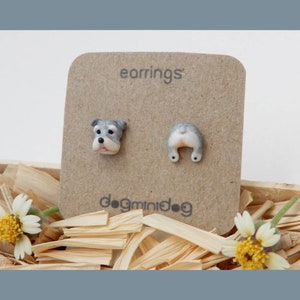 Miniature Schnauzer Stud Earrings, Schnauzer earrings, Schnauzer gifts, Earrings for dog lovers.