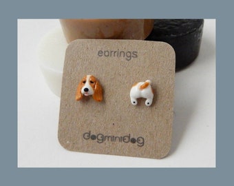 Basset Hound Stud Earrings, Basset Hound earrings, Basset Hound gifts, Earrings for dog lovers.