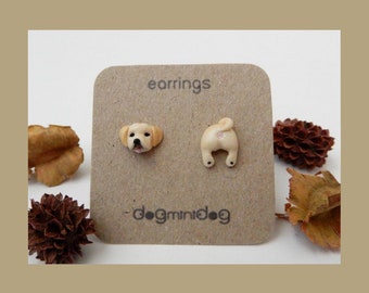 Labrador Retriever Stud Earrings, Labrador earrings, Labrador gifts, Earrings for dog lovers.