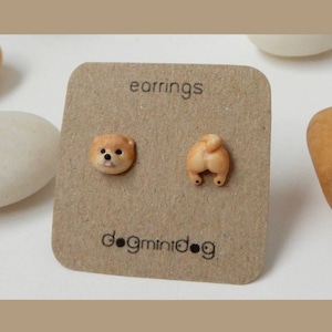 Pomeranian Stud Earrings, Pomeranian earrings, Pomeranian gifts, Earrings for dog lovers.