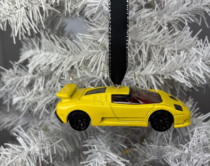 Personalized ‘94 Bugatti EB110 SS Hot Wheel Ornament