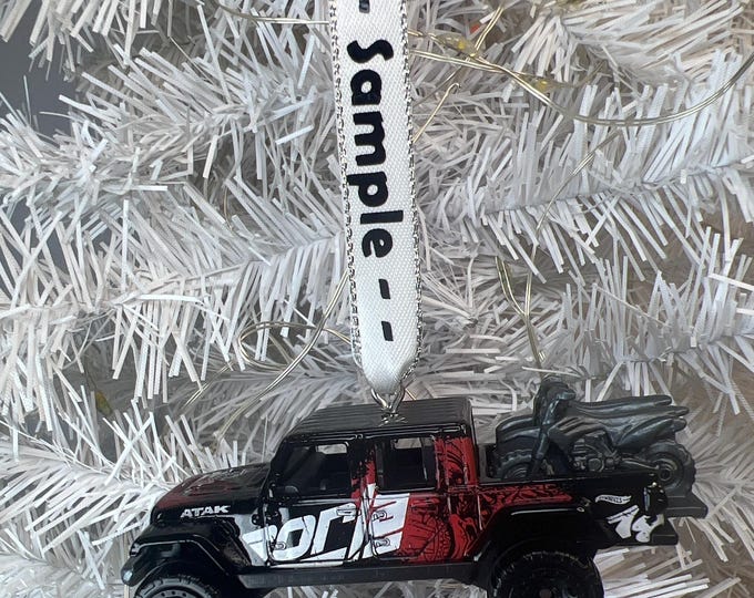 Personalized Jeep Gladiator Hot Wheels Ornament Handmade