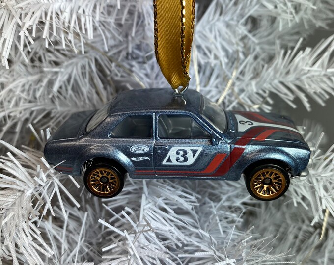 Personalized 70 Ford Escort Hot Wheel Ornament