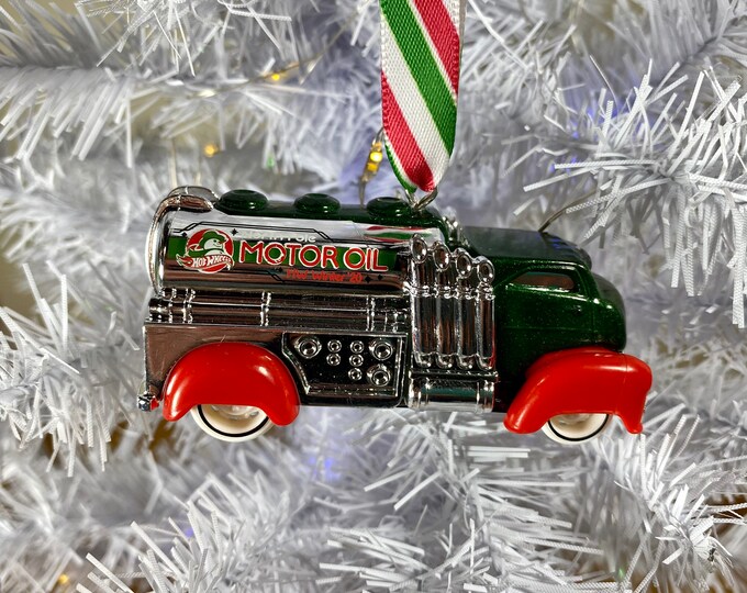 Personalized Christmas Fast Gassin Gas Truck Hot Wheel Ornament