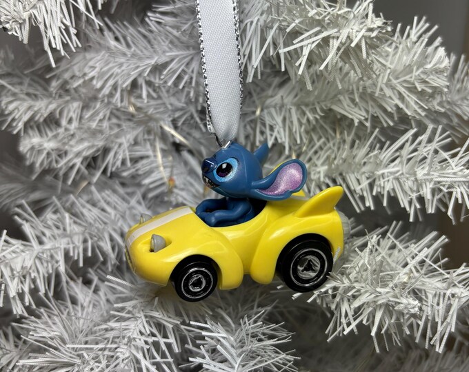 Personalized Disney Stitch Hot Wheels Ornament
